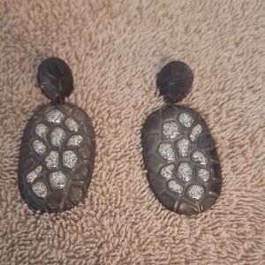 Elegant Black and Silver Earrings